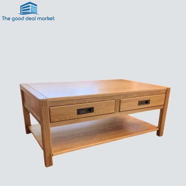 HMD Natural Solid Oak Coffee Table - Image 2