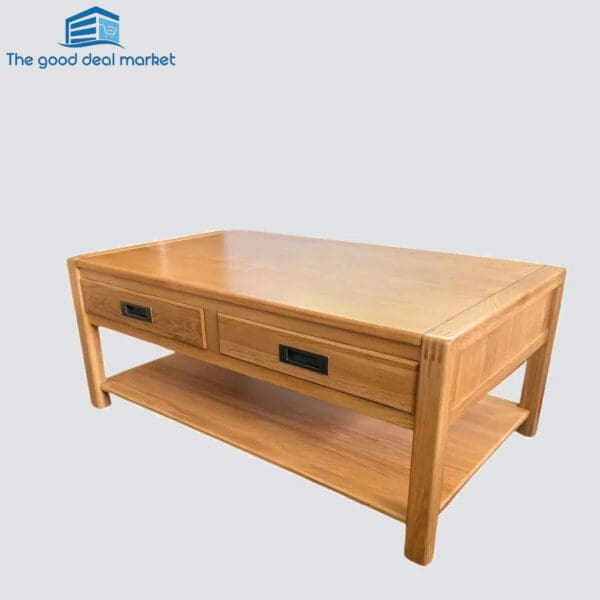 HMD Natural Solid Oak Coffee Table - Image 3