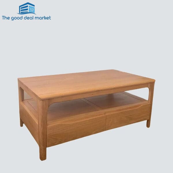 Island Solid Oak Nature Coffee Table - Image 2