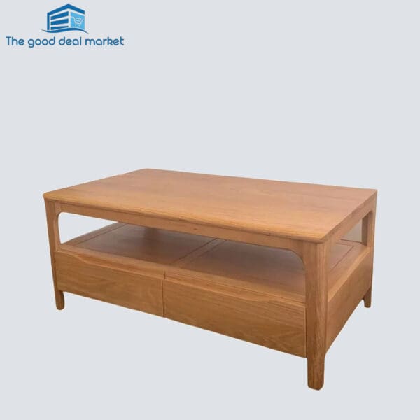 Island Solid Oak Nature Coffee Table - Image 3