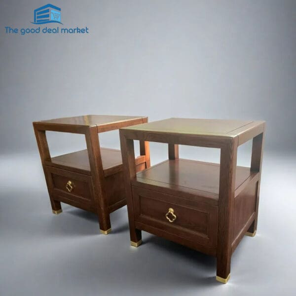 XZS Solid Ash Bedside Tables in Pair - Image 3