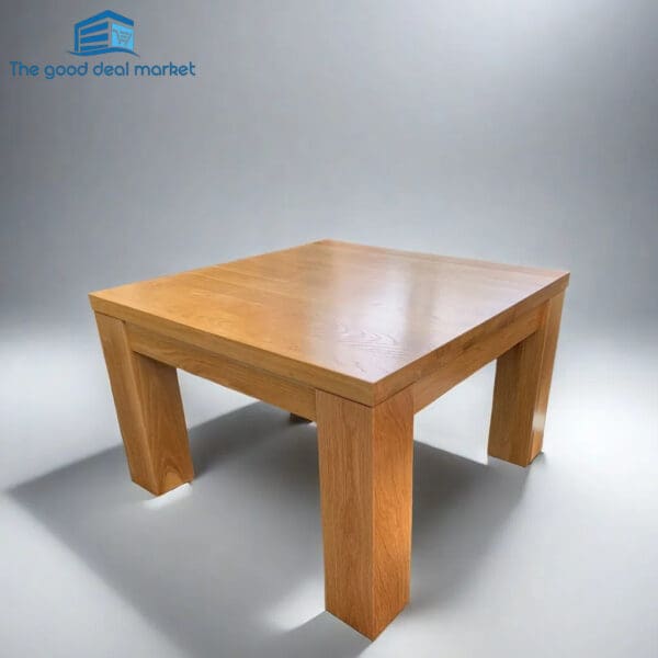 ZR Square Solid Oak Coffee Table - Image 2