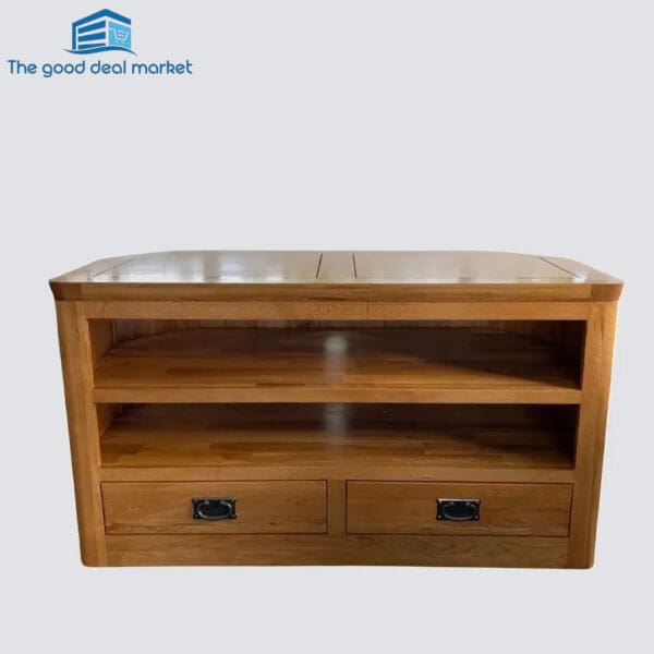 ZR Solid Oak Corner TV Unit