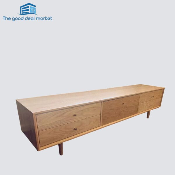 YD Solid Oak TV Cabinet 1.8M - Image 2