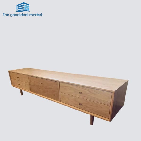 YD Solid Oak TV Cabinet 1.8M - Image 3