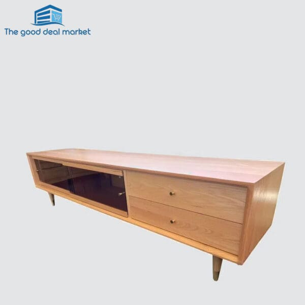 YG Solid Oak Entertainment Unit - Image 3