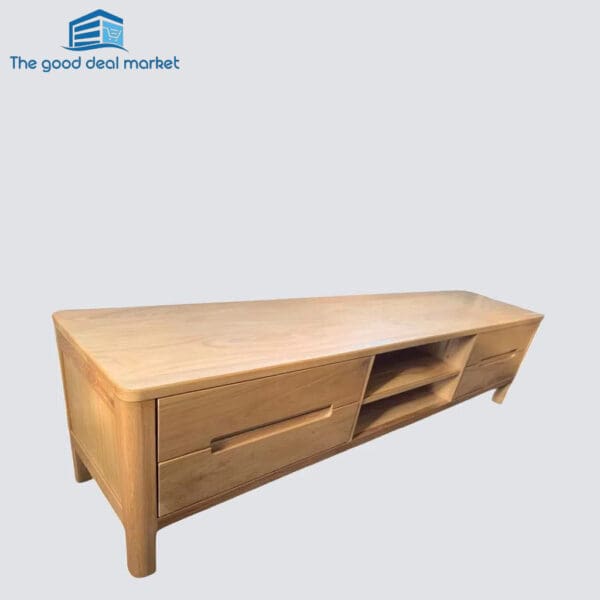 LY Solid Oak TV Cabinet - Image 2