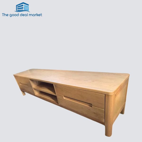 LY Solid Oak TV Cabinet - Image 3