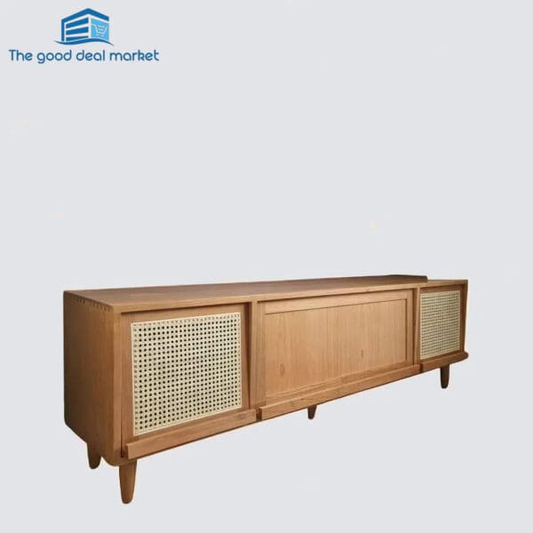 XFTB Solid Cherry Wood TV Cabinet 1.8M - Image 2