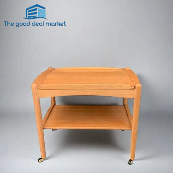 KD Solid Cherry Wood Side Table/Cart