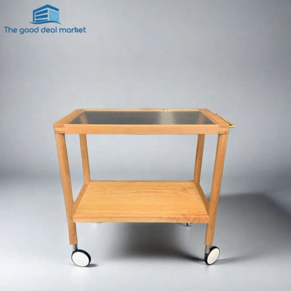MF Solid Cherry Wood Side Table/Cart